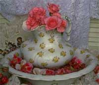 Rose Arrangement in Antique Picture